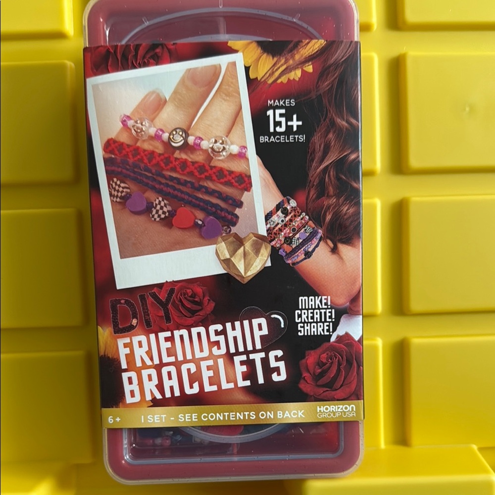 Horizon Group USA DIY Friendship Bracelets Kit - Red, Purple, Gold